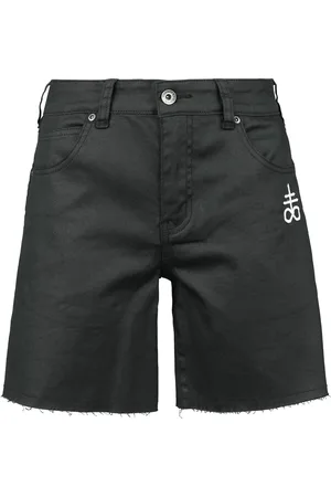 EMP Krótkie spodenki Goth z Coated shorts with small embroidery