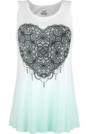 Full Volume Top z White Top with Colour-Gradient and Print