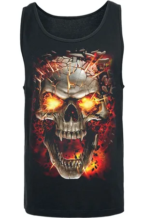 Spiral Tanktop Goth z Skull Blast