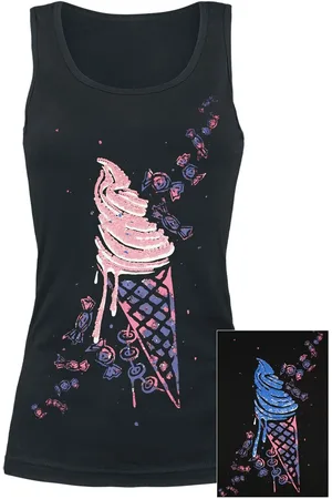 Full Volume Top z Tank top with sequins and print