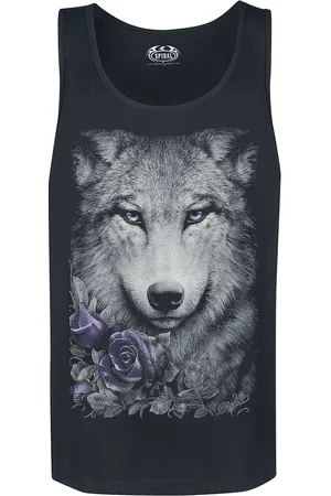 Spiral Tanktop Goth z Wolf Roses