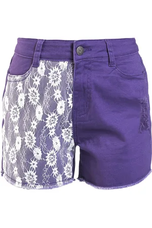 Gothicana Hotpants Goth z Shorts with Lace Trim