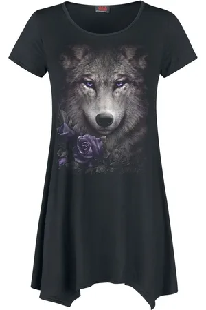 Spiral T-Shirt Goth z Wolf Roses