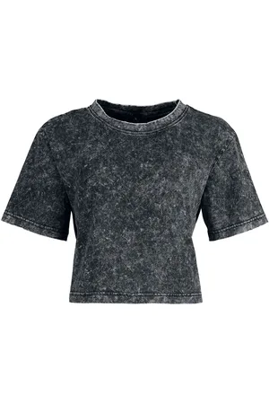 Build Your Brand T-Shirt z Ladies Acid Washed Cropped T-shirt