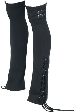 Gothicana Podkolanówki Goth z Leg Warmers with Lacing and Buckles
