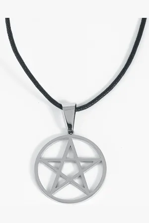 etNox hard and heavy Naszyjnik Goth z - Plain Pentagram Unisex
