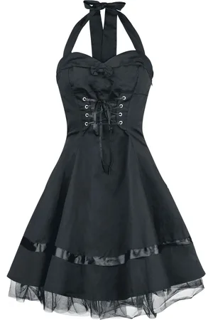 H&R London Sukienka krótka Goth z Lace Cotton Dress