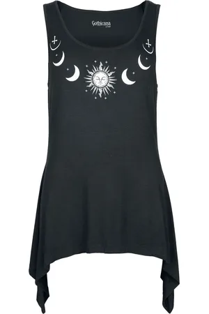 Gothicana Top Goth z Top with sun and moon print