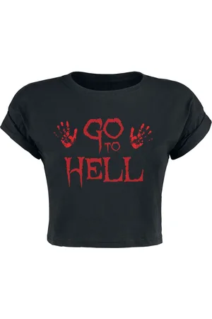 Sprüche Top Fun z Go To Hell Cropped Top