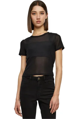 Urban classics T-Shirt z Ladies’ short mesh t-shirt