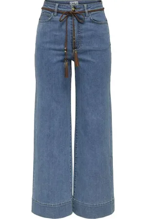 ONLY Jeansy z ONLMADISON HW BELT WIDE CROP DNM GUA