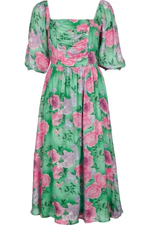 Banned Retro Sukienka długa Rockabilly z Sandy Flower Dress