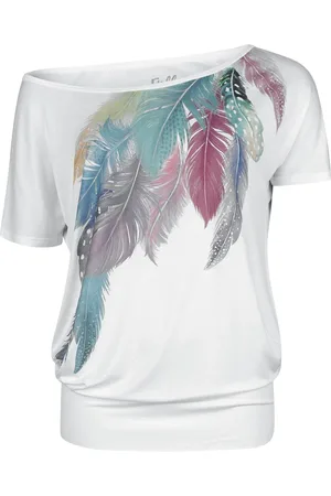 Full Volume T-Shirt z T-shirt with Feathers Front Prrint