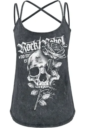 Rock Rebel Top z Top with Vintage Wash and Print