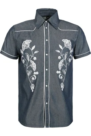 King kerosin Koszula z krótkim rękawem Rockabilly z Western Shirt