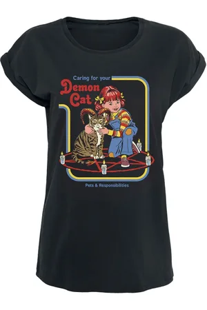 Steven Rhodes T-Shirt Fun z Demon cat