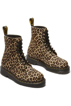 Dr. Martens Buty z 1460 Pascal Light Tan Mini Leopard Spot Hair On