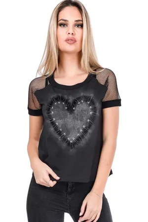 Outer Vision T-Shirt z Safety Pin Heart