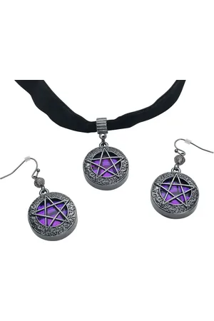 Gothicana Choker Goth z - Shiny Pentagram Kobiety