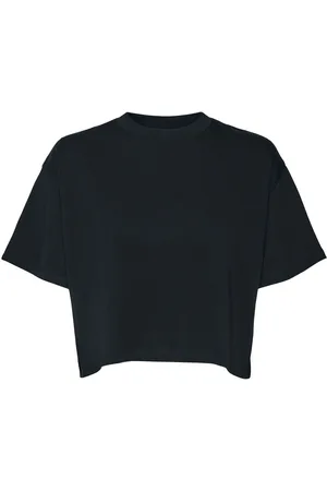 Noisy May T-Shirt z NMALENA S/S O-NECK SEMI CROP TOP NOOS