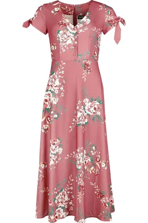 Voodoo Vixen Sukienka długa z Floral Tie Aleeve Midi Dress