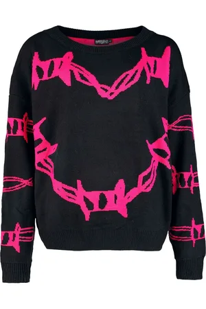 Heartless Sweter Goth z Barbed Wire Heart Jumper