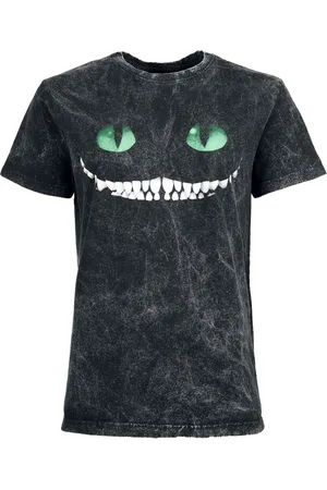 Alice in Wonderland T-Shirt Disney z Cheshire Cat Smile Womens