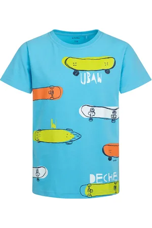Endo T-shirt z krótkim rękawem dla chłopca, z motywem deskorolek, 9-13 lat