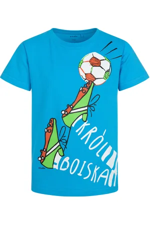 Endo T-shirt z krótkim rękawem dla chłopca, z motywem piłkarskim, 9-13 lat