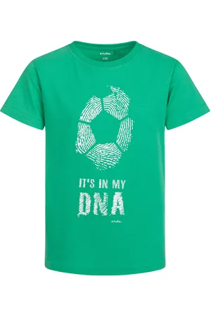 Endo T-shirt z krótkim rękawem dla chłopca, z motywem piłkarskim, zielony 9-13 lat