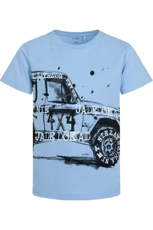 Endo T-shirt z krótkim rękawem dla chłopca, z autem, 9-13 lat