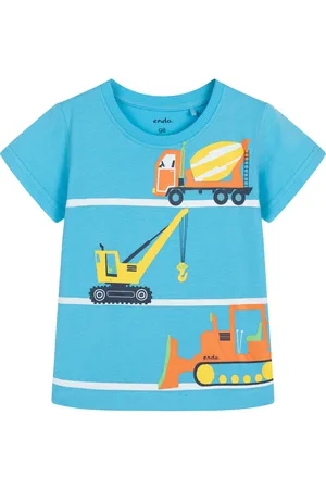 Endo T-shirt z krótkim rękawem dla chłopca, z pojazdami, 3-8 lat