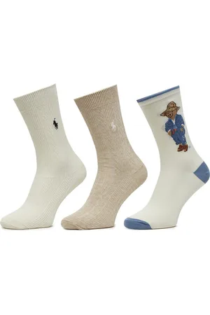 Ralph Lauren Zestaw 3 par wysokich skarpet damskich