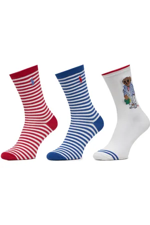 Ralph Lauren Zestaw 3 par wysokich skarpet damskich