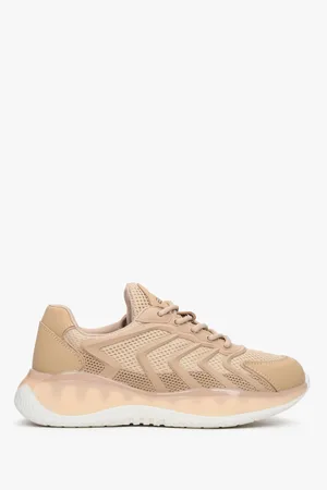 Estro Damskie sneakersy w kolorze beżowym z siateczką