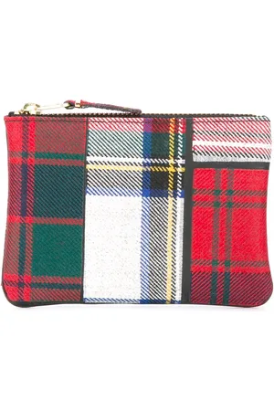 Comme des Garçons Tartan patchwork pouch
