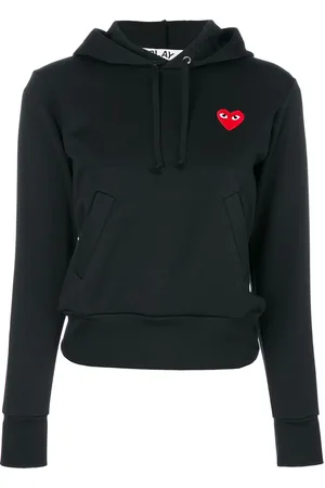 Comme des Garçons Heart-patch drawstring hoodie