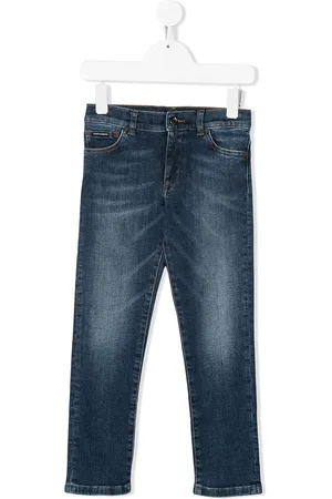 Dolce & Gabbana Logo-appliqué slim-cut jeans