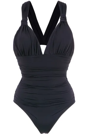 Brigitte Eli draped swimsuit