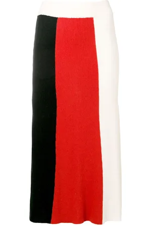 Cashmere In Love Colour block knitted skirt