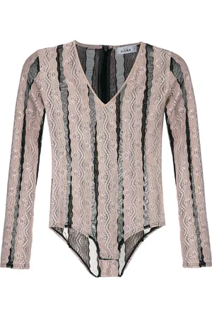 AMIR SLAMA Striped bodysuit