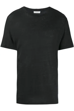 Sandro Round-neck linen T-shirt