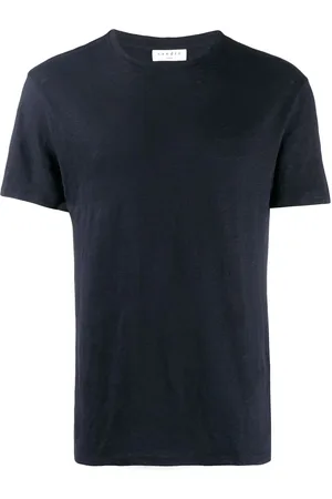 Sandro Round-neck linen T-shirt