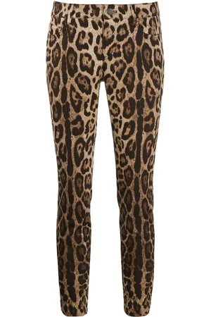Dolce & Gabbana Leopard-print cropped jeans