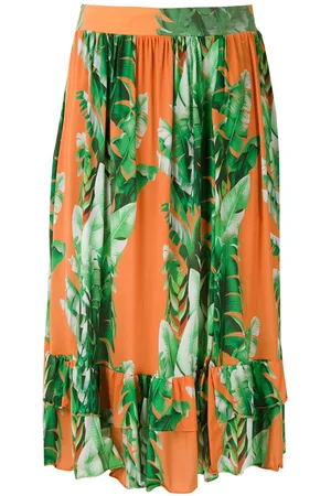 AMIR SLAMA Printed ruffle skirt