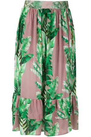 AMIR SLAMA Printed ruffle skirt