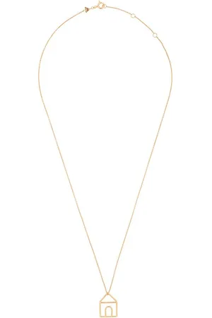 Aliita 9kt yellow house pendant necklace