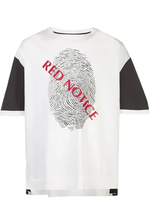 MOSTLY HEARD RARELY SEEN Short sleeve Red Notice print T-shirt