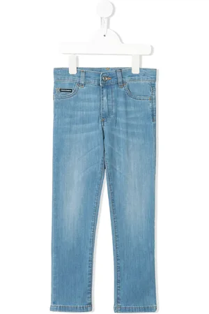 Dolce & Gabbana Logo-appliqué slim-cut jeans