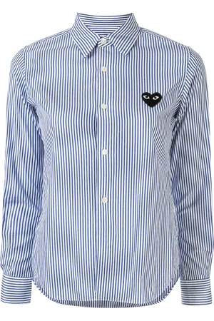 Comme des Garçons Striped-print branded shirt